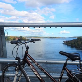 Self guided bike tour tockholm Kvarnholmsbron Sverige
